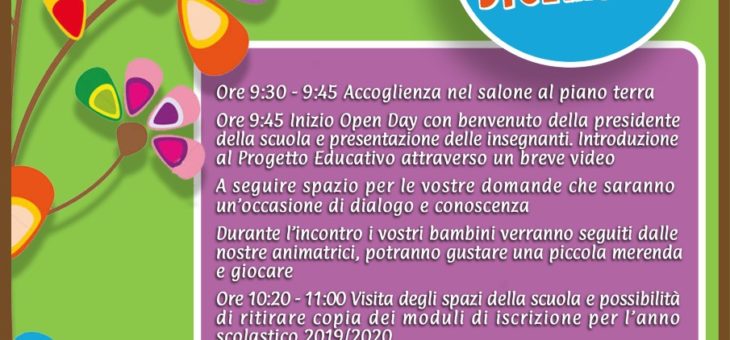 Open Day sabato 1 dicembre 2018